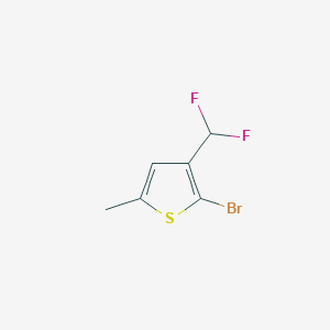 molecular formula C6H5BrF2S B2859788 2-Bromo-3-(difluoromethyl)-5-methylthiophene CAS No. 2248329-00-0