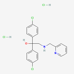 molecular formula C20H20Cl4N2O B2859796 1,1-Bis(4-chlorophenyl)-2-{[(pyridin-2-yl)methyl]amino}ethan-1-ol dihydrochloride CAS No. 1052544-57-6