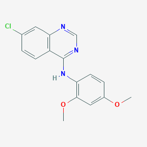 molecular formula C16H14ClN3O2 B2859799 7-chloro-N-(2,4-dimethoxyphenyl)quinazolin-4-amine CAS No. 477856-33-0
