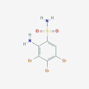 molecular formula C6H5Br3N2O2S B285980 2-Amino-3,4,5-tribromobenzenesulfonamide 
