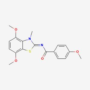 molecular formula C18H18N2O4S B2859802 (Z)-N-(4,7-dimethoxy-3-methylbenzo[d]thiazol-2(3H)-ylidene)-4-methoxybenzamide CAS No. 868369-18-0