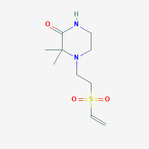 4-(2-Ethenylsulfonylethyl)-3,3-dimethylpiperazin-2-one