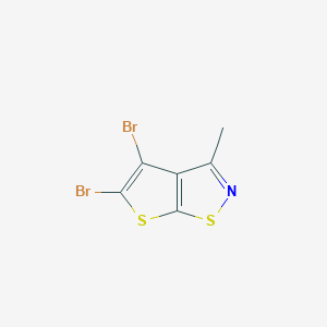 molecular formula C6H3Br2NS2 B285981 4,5-Dibromo-3-methylthieno[3,2-d]isothiazole 