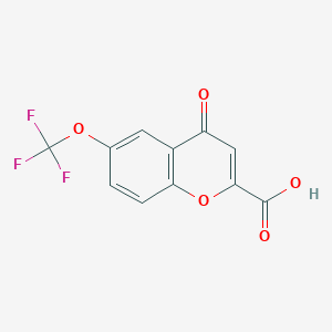 molecular formula C11H5F3O5 B2859810 6-Trifluoromethoxychromone-2-carboxylic acid CAS No. 174011-58-6