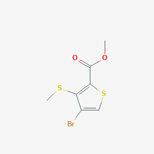 molecular formula C7H7BrO2S2 B285982 Methyl 4-bromo-3-(methylsulfanyl)thiophene-2-carboxylate 