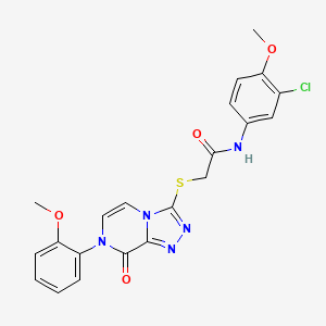 N-(3-chloro-4-methoxyphenyl)-2-((7-(2-methoxyphenyl)-8-oxo-7,8-dihydro-[1,2,4]triazolo[4,3-a]pyrazin-3-yl)thio)acetamide