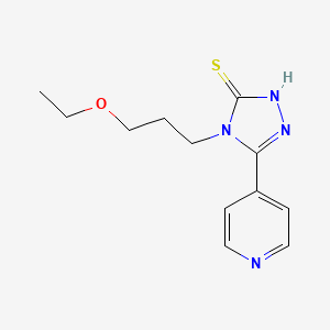 molecular formula C12H16N4OS B2859829 4-(3-ethoxypropyl)-5-(pyridin-4-yl)-4H-1,2,4-triazole-3-thiol CAS No. 519150-20-0