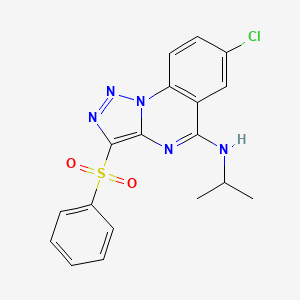 3-(benzenesulfonyl)-7-chloro-N-propan-2-yltriazolo[1,5-a]quinazolin-5-amine