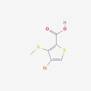 molecular formula C6H5BrO2S2 B285984 4-Bromo-3-(methylsulfanyl)thiophene-2-carboxylic acid 
