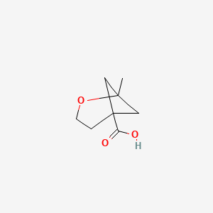 molecular formula C8H12O3 B2859843 1-Methyl-2-oxabicyclo[3.1.1]heptane-5-carboxylic acid CAS No. 2305253-19-2