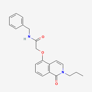 molecular formula C21H22N2O3 B2859854 N-benzyl-2-(1-oxo-2-propylisoquinolin-5-yl)oxyacetamide CAS No. 903301-24-6