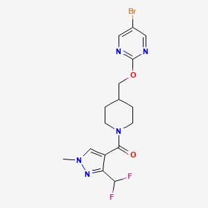 5-bromo-2-({1-[3-(difluoromethyl)-1-methyl-1H-pyrazole-4-carbonyl]piperidin-4-yl}methoxy)pyrimidine