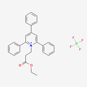 molecular formula C28H26BF4NO2 B2859858 1-(3-Ethoxy-3-oxopropyl)-2,4,6-triphenylpyridin-1-ium tetrafluoroboranuide CAS No. 83766-16-9
