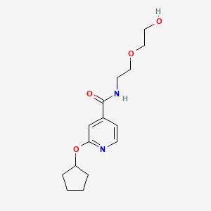molecular formula C15H22N2O4 B2859865 2-(cyclopentyloxy)-N-(2-(2-hydroxyethoxy)ethyl)isonicotinamide CAS No. 2034443-67-7