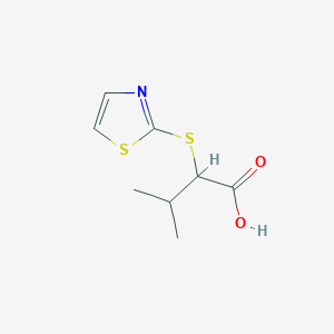 molecular formula C8H11NO2S2 B285987 3-Methyl-2-(1,3-thiazol-2-ylsulfanyl)butanoic acid 