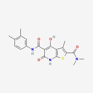 N5-(3,4-dimethylphenyl)-4-hydroxy-N2,N2,3-trimethyl-6-oxo-6,7-dihydrothieno[2,3-b]pyridine-2,5-dicarboxamide
