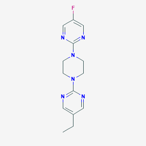 molecular formula C14H17FN6 B2859879 2-[4-(5-Ethylpyrimidin-2-yl)piperazin-1-yl]-5-fluoropyrimidine CAS No. 2415570-61-3