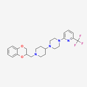 1-(1-((2,3-Dihydrobenzo[b][1,4]dioxin-2-yl)methyl)piperidin-4-yl)-4-(6-(trifluoromethyl)pyridin-2-yl)piperazine
