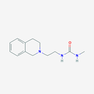 molecular formula C13H19N3O B2859892 3-甲基-1-[2-(1,2,3,4-四氢异喹啉-2-基)乙基]脲 CAS No. 2062051-48-1