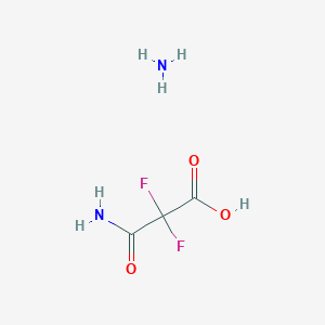 molecular formula C3H6F2N2O3 B2859895 3-氨基-2,2-二氟-3-氧代丙酸；氮杂环烷 CAS No. 18283-46-0