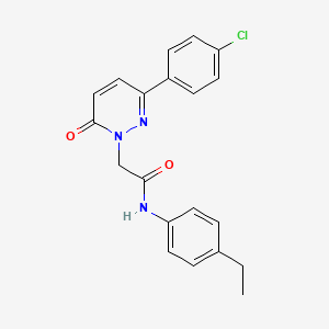 molecular formula C20H18ClN3O2 B2859896 2-[3-(4-chlorophenyl)-6-oxopyridazin-1-yl]-N-(4-ethylphenyl)acetamide CAS No. 941882-81-1