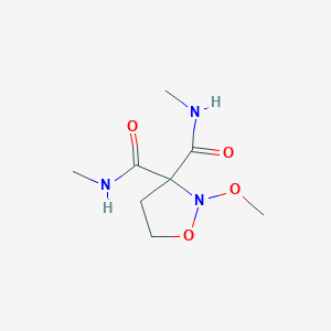 molecular formula C8H15N3O4 B2859897 2-Methoxy-isoxazolidine-3,3-dicarboxylic acid bis-methylamide CAS No. 80761-46-2