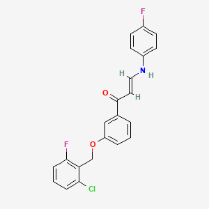 molecular formula C22H16ClF2NO2 B2859898 (E)-1-{3-[(2-氯-6-氟苄基)氧基]苯基}-3-(4-氟苯胺基)-2-丙烯-1-酮 CAS No. 478039-90-6