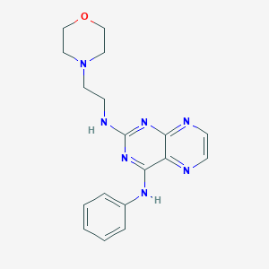 molecular formula C18H21N7O B2859899 N2-(2-morpholinoethyl)-N4-phenylpteridine-2,4-diamine CAS No. 946298-78-8