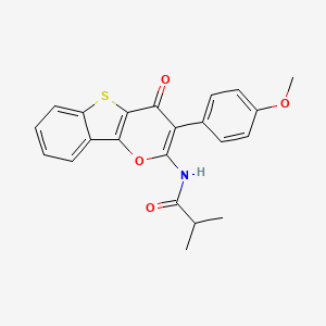 N-[3-(4-methoxyphenyl)-4-oxo-[1]benzothiolo[3,2-b]pyran-2-yl]-2-methylpropanamide