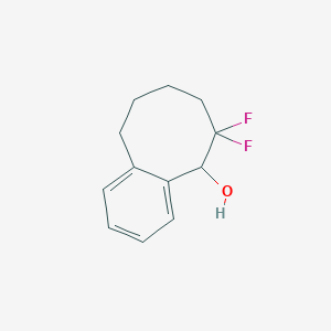 molecular formula C12H14F2O B2859906 6,6-Difluoro-5,6,7,8,9,10-hexahydrobenzo[8]annulen-5-ol CAS No. 2225141-81-9