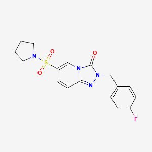 2-[(4-fluorophenyl)methyl]-6-(pyrrolidine-1-sulfonyl)-2H,3H-[1,2,4]triazolo[4,3-a]pyridin-3-one