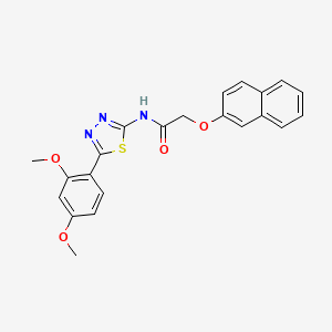 N-(5-(2,4-dimethoxyphenyl)-1,3,4-thiadiazol-2-yl)-2-(naphthalen-2-yloxy)acetamide