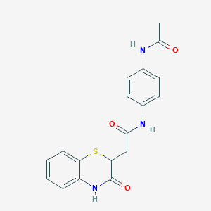 N-(4-acetamidophenyl)-2-(3-oxo-3,4-dihydro-2H-1,4-benzothiazin-2-yl)acetamide