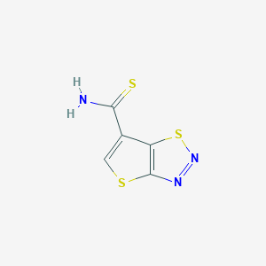molecular formula C5H3N3S3 B285991 Thieno[2,3-d][1,2,3]thiadiazole-6-carbothioamide 