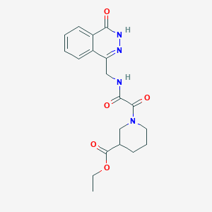 Ethyl 1-(oxo{[(4-oxo-3,4-dihydrophthalazin-1-yl)methyl]amino}acetyl)piperidine-3-carboxylate