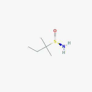 molecular formula C5H13NOS B2859915 (R)-2-Methylbutane-2-sulfinamide CAS No. 446021-71-2