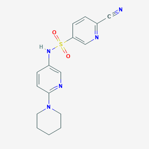 6-Cyano-N-(6-piperidin-1-ylpyridin-3-yl)pyridine-3-sulfonamide