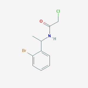 molecular formula C10H11BrClNO B2859921 N-[1-(2-溴苯基)乙基]-2-氯乙酰胺 CAS No. 790272-21-8