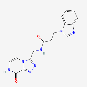 3-(1H-benzo[d]imidazol-1-yl)-N-((8-hydroxy-[1,2,4]triazolo[4,3-a]pyrazin-3-yl)methyl)propanamide