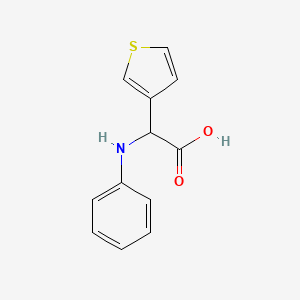 molecular formula C12H11NO2S B2859934 2-(苯基氨基)-2-(噻吩-3-基)乙酸 CAS No. 1029107-45-6