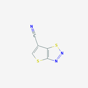 molecular formula C5HN3S2 B285994 Thieno[2,3-d][1,2,3]thiadiazole-6-carbonitrile 