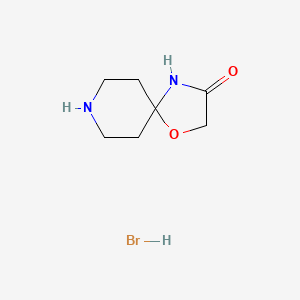 molecular formula C7H13BrN2O2 B2859940 1-Oxa-4,8-diazaspiro[4.5]decan-3-one;hydrobromide CAS No. 37048-63-8