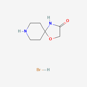 molecular formula C7H13BrN2O2 B2859940 1-氧杂-4,8-二氮杂螺[4.5]癸-3-酮;氢溴酸盐 CAS No. 37048-63-8