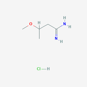 molecular formula C5H13ClN2O B2859947 3-Methoxybutanimidamide;hydrochloride CAS No. 2402836-49-9