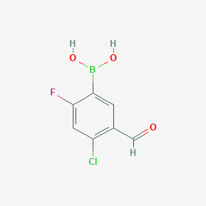 molecular formula C7H5BClFO3 B2859952 (4-Chloro-2-fluoro-5-formylphenyl)boronic acid CAS No. 325786-27-4