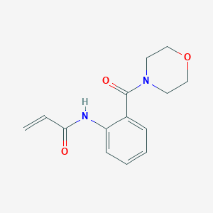 molecular formula C14H16N2O3 B2859953 N-[2-(Morpholine-4-carbonyl)phenyl]prop-2-enamide CAS No. 2196075-49-5