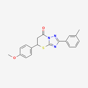 5-(4-methoxyphenyl)-2-(m-tolyl)-5H-[1,2,4]triazolo[5,1-b][1,3]thiazin-7(6H)-one