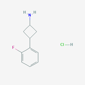 molecular formula C10H13ClFN B2859999 3-(2-氟苯基)环丁-1-胺盐酸盐 CAS No. 1269152-54-6