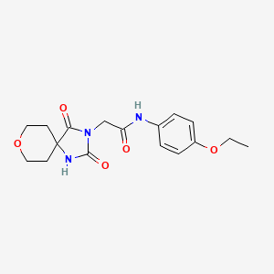 molecular formula C17H21N3O5 B2860001 2-(2,4-二氧代-8-氧杂-1,3-二氮杂螺[4.5]癸-3-基)-N-(4-乙氧基苯基)乙酰胺 CAS No. 1775542-48-7