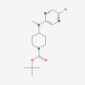 molecular formula C15H23BrN4O2 B2860004 叔丁基4-[(5-溴吡嗪-2-基)-甲基氨基]哌啶-1-羧酸酯 CAS No. 2377034-52-9